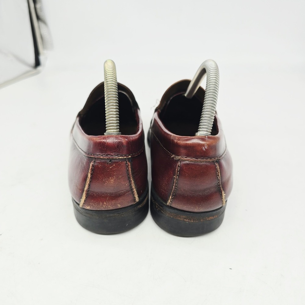 Gh Bass Penny Loafers Mens 9 D Red Burgundy Weejuns Leather Dress Shoes View 6
